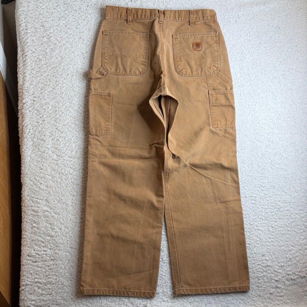 Carhartt B11-BRN Loose Original Fit Carpenter Pants Brown Canvas 34x30 (32x29) - Picture 1 of 8